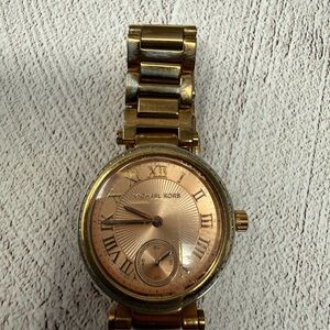 Michael Kors Skylar Ladies 33mm Watch Rose Gold Tone MK-5971 - RUNS 5”